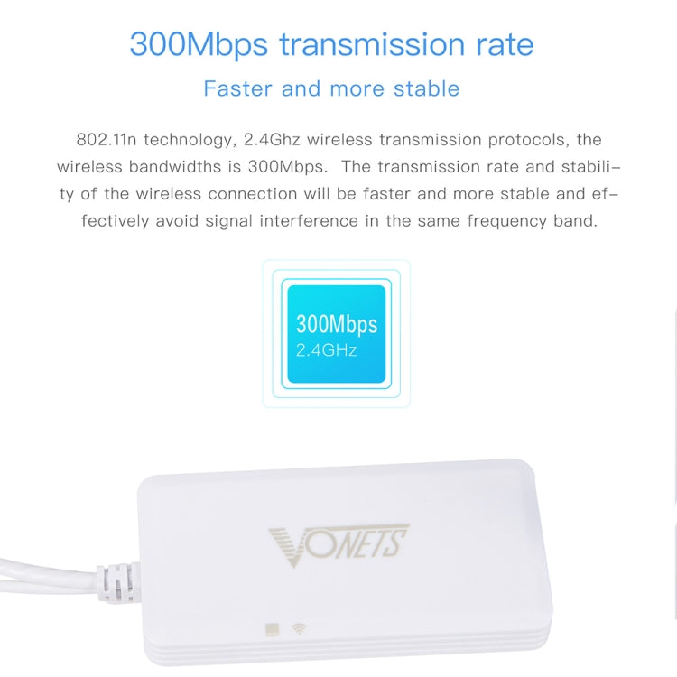 VONETS VAP11G-500S High Power CPE 20dbm Mini WiFi 300Mbps Bridge WiFi Repeater Signal Booster, Outdoor Wireless Point to Point, No Abstacle(White) Eurekaonline