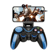 VR SHINECON S9 For Android/iOS Phones Wireless Bluetooth Direct Play Game Handle With Holder(Blue Black) Eurekaonline