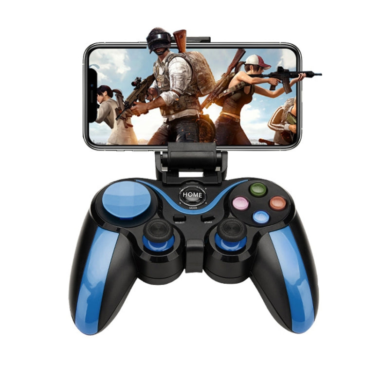 iOS Phones Wireless Bluetooth Direct Play Game Handle With Holder(Blue Black) Eurekaonline