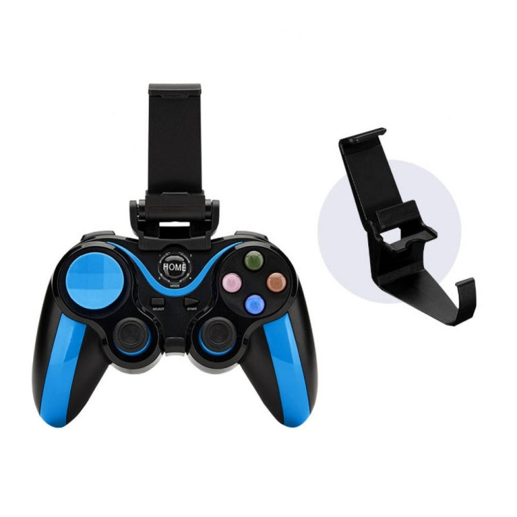 VR SHINECON S9 For Android/iOS Phones Wireless Bluetooth Direct Play Game Handle With Holder(Blue Black) Eurekaonline