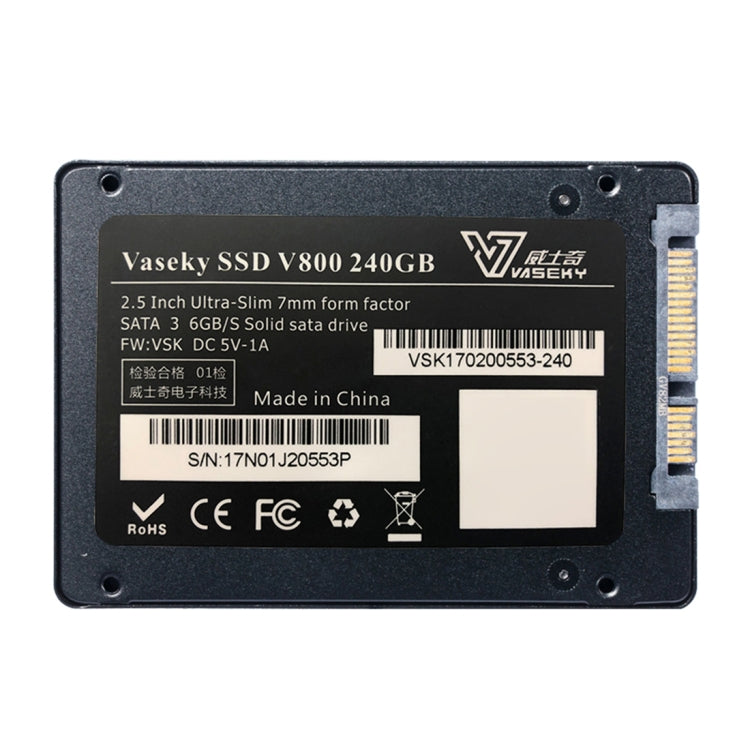 Vaseky V800 240GB 2.5 inch SATA3 6GB/s Ultra-Slim 7mm Solid State Drive SSD Hard Disk Drive for Desktop, Notebook Eurekaonline