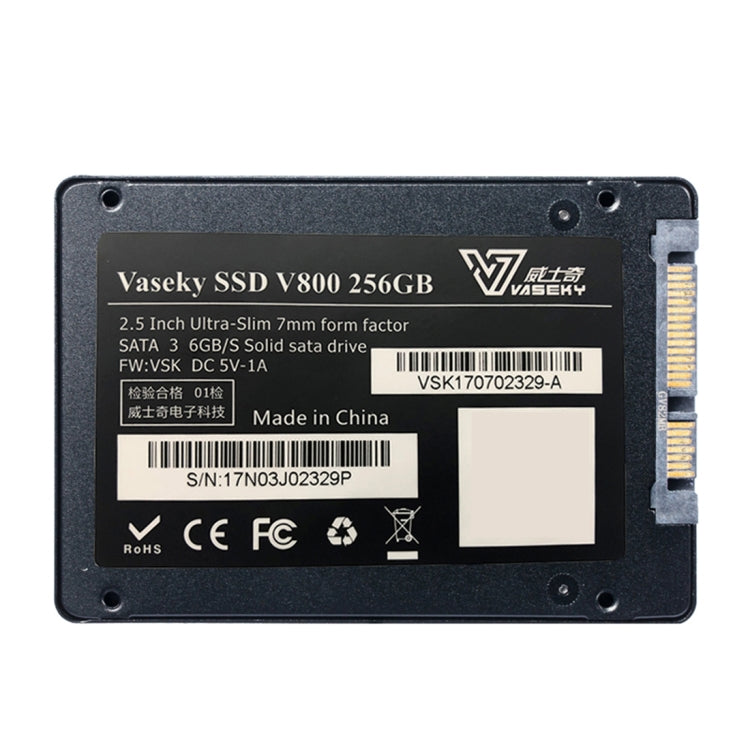 Vaseky V800 256GB 2.5 inch SATA3 6GB/s Ultra-Slim 7mm Solid State Drive SSD Hard Disk Drive for Desktop, Notebook Eurekaonline