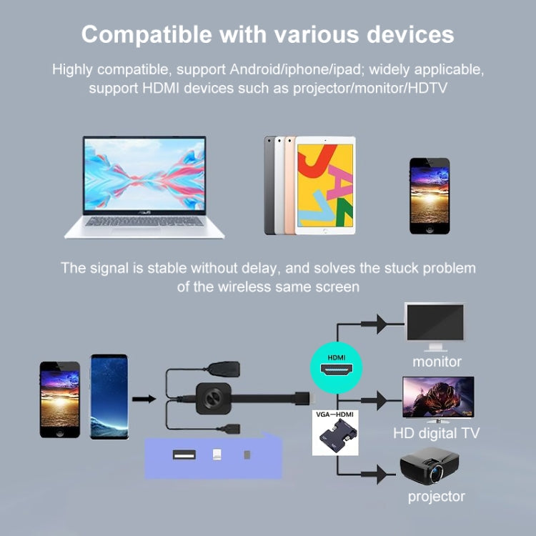 W13 2.4G Wireless WiFi Display Dongle Receiver AirPlay Box Miracast DLNA 1080P HD TV Stick Eurekaonline