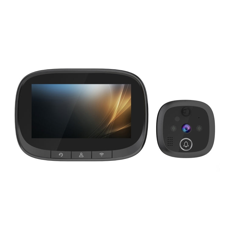 W2 4.3 inch Graffiti Color Screen WiFi Smart Wireless Video Doorbell(Black) Eurekaonline