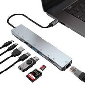 WC7367 8 in 1 87W Type-C to PD+USB3.0x2+SD+TF+HDMI+RJ45+Type-c Docking Station HUB Eurekaonline