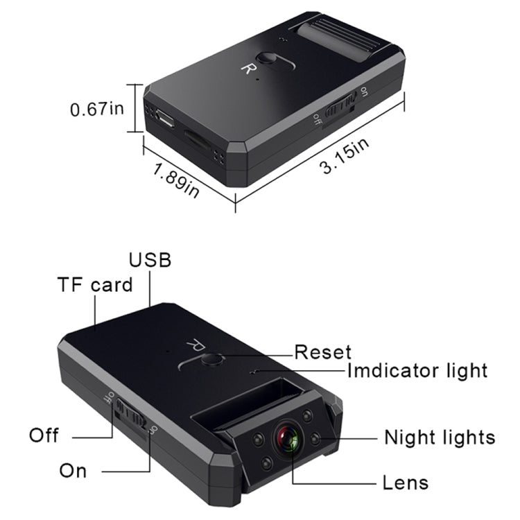 WD6-C Infrared Night Vision Mini HD WiFi Camera 120 Degrees Recorder Eurekaonline