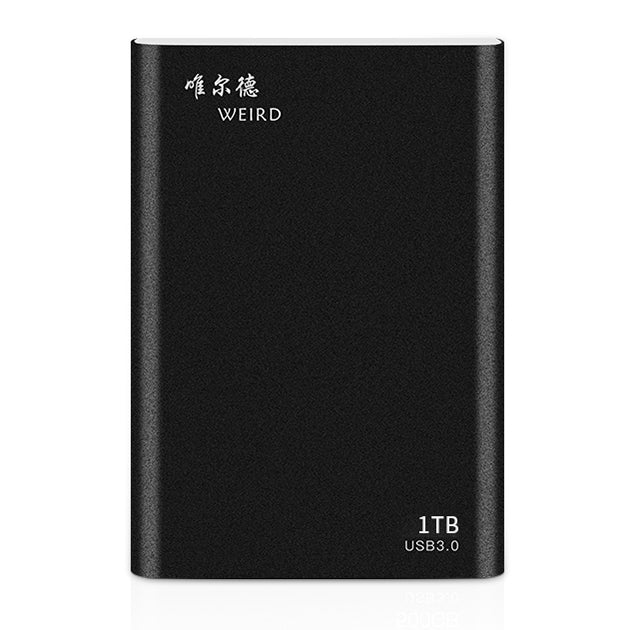 WEIRD 1TB 2.5 inch USB 3.0 High-speed Transmission Metal Shell Ultra-thin Light Mobile Hard Disk Drive(Black) Eurekaonline