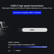 WEIRD 1TB 2.5 inch USB 3.0 High-speed Transmission Metal Shell Ultra-thin Light Mobile Hard Disk Drive(Black) Eurekaonline