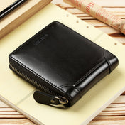 WEIXIER W98 Men Hand Take Short Wallet Zipper Bag(Black) Eurekaonline