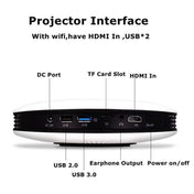 WEJOY DL-S9 1280x720P 300 Lumens Portable Home Theater LED HD Digital Projector, Android 6.0, 2G+16GB, EU Plug Eurekaonline