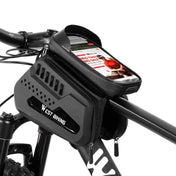 WEST BIKING Bicycle TPU Hard Shell Front Beam Bilateral Mobile Phone Bag(Black) Eurekaonline