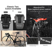 WEST BIKING YP0707249 Bicycle Folding Tail Bag Riding Equipment(Black) Eurekaonline