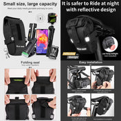 WEST BIKING YP0707249 Bicycle Folding Tail Bag Riding Equipment(Black) Eurekaonline