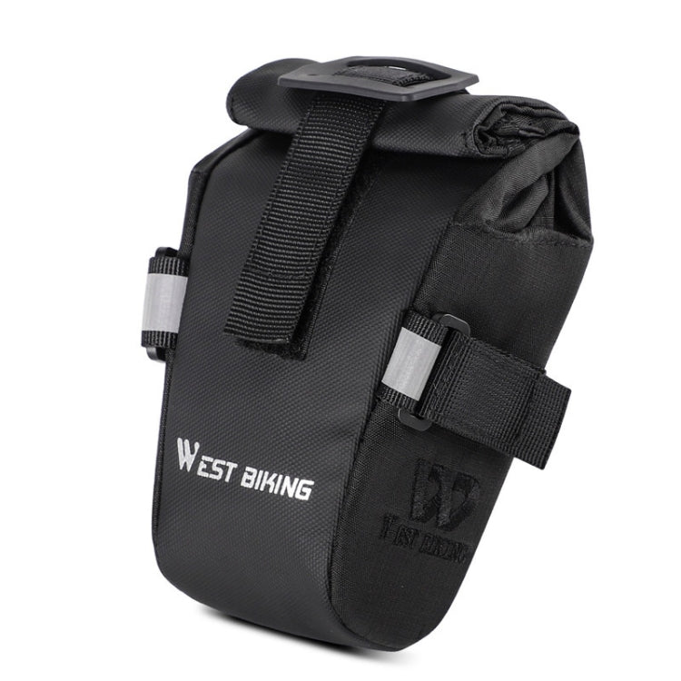 WEST BIKING YP0707249 Bicycle Folding Tail Bag Riding Equipment(Black) Eurekaonline