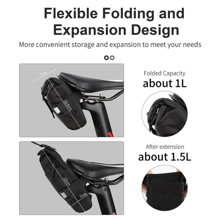 WEST BIKING YP0707249 Bicycle Folding Tail Bag Riding Equipment(Gray) Eurekaonline