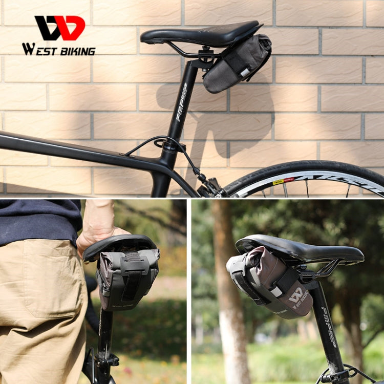 WEST BIKING YP0707249 Bicycle Folding Tail Bag Riding Equipment(Gray) Eurekaonline