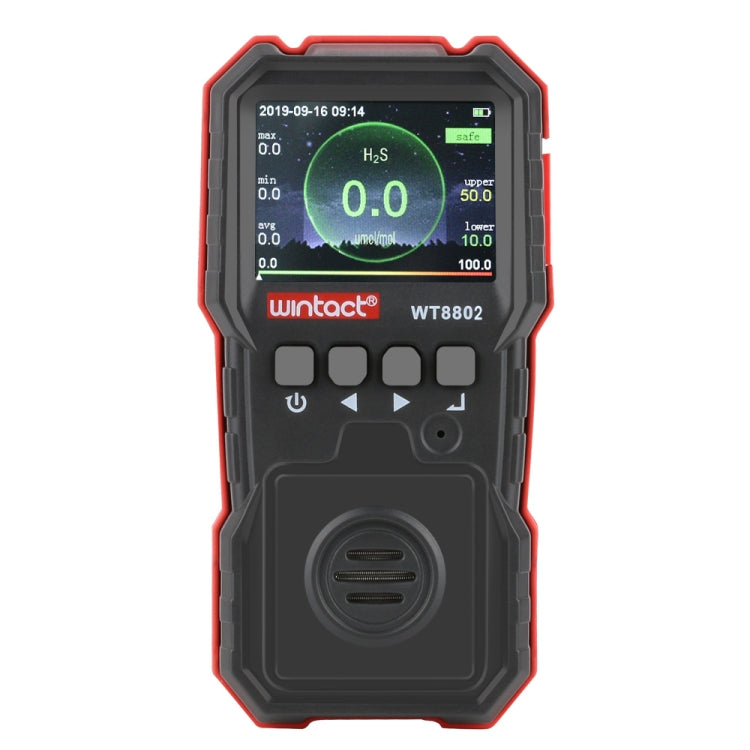 WINTACT WT8802 Hydrogen Sulfide Monitor Professional Rechargeable Gas Sensor High Sensitive Digital Sound-light Vibration Alarm H2S Detector Eurekaonline