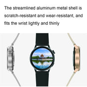 Wearkey DT4+ 1.36 Inch HD Screen Smart Call watch with NFC Function, Color: Gold Steel Eurekaonline