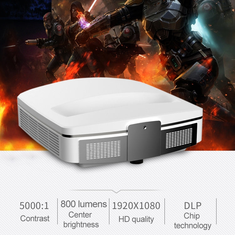 Wejoy K5+ 3400 Lumen 1280x1080 1080P Android 5.1 HD Bluetooth WiFi Smart 3D Ultra-Short Focus Projector, Support HDMI x 2 / USB x 2 /  Micro SD Card Eurekaonline