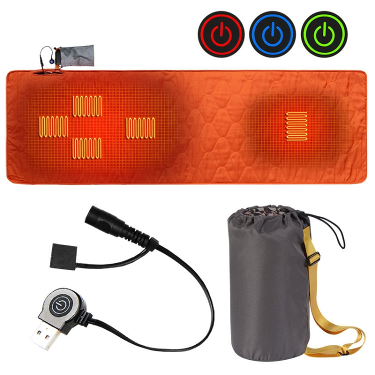 Winter Outdoor Camping Smart Portable Heating Sleeping Pad(Orange Red) Eurekaonline