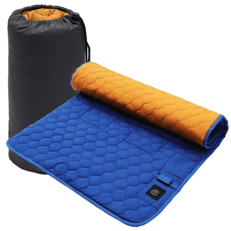 Winter USB Rechargeable Smart Seven Zone Heating  Anti-cold Sleeping Bag Pad(Blue Orange) Eurekaonline