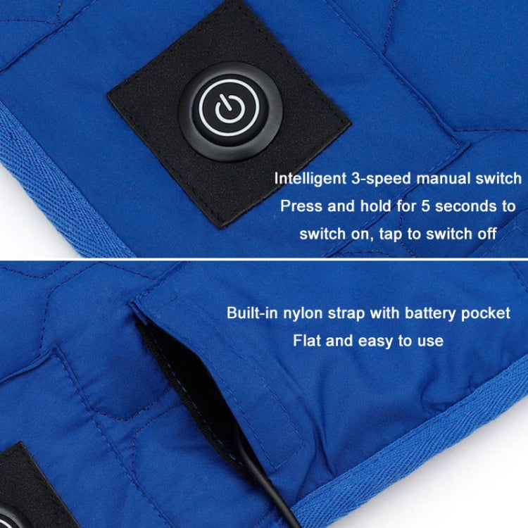Winter USB Rechargeable Smart Seven Zone Heating  Anti-cold Sleeping Bag Pad(Blue Orange) Eurekaonline