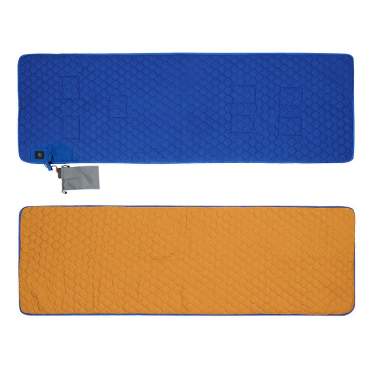 Winter USB Rechargeable Smart Seven Zone Heating  Anti-cold Sleeping Bag Pad(Blue Orange) Eurekaonline