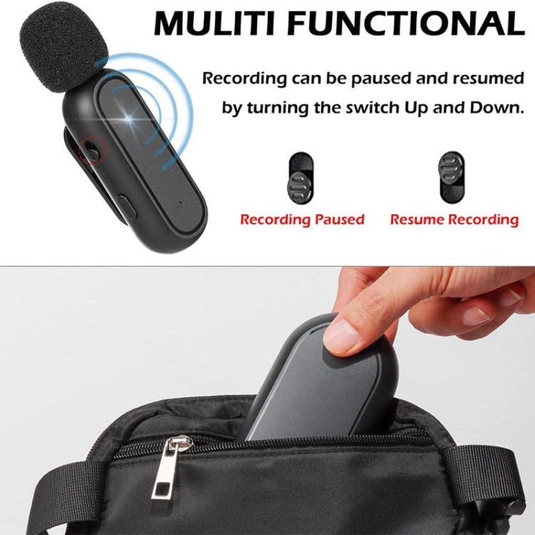 Wireless Lavalier Noise Reduction Microphone USB-C Clip On Microphone with Charging Case Eurekaonline