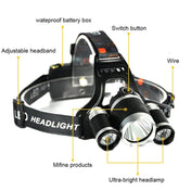 YWXLight T6 6000 - 6500K LED Headlight USB Rechargeable Head Light 4 Modes Fishing Lamp Eurekaonline