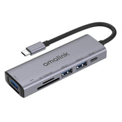 amalink 95120D Type-C / USB-C to SD/TF + 3 Ports USB + PD 3.0 Multi-function HUB (Grey) Eurekaonline