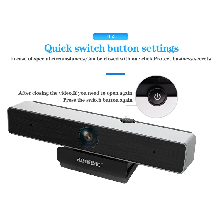 aoni C90 1080P HD Business Smart Computer Camera with Microphone Eurekaonline