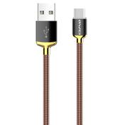 awei CL-26 0.3m 2.4A USB to USB-C / Type-C Metal Fast Charging Cable (Gold) Eurekaonline