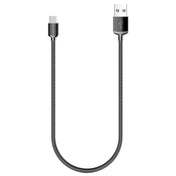 awei CL-26 0.3m 2.4A USB to USB-C / Type-C Metal Fast Charging Cable (Grey) Eurekaonline