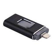 easyflash RQW-01B 3 in 1 USB 2.0 & 8 Pin & Micro USB 128GB Flash Drive(Black) Eurekaonline
