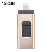 easyflash RQW-01B 3 in 1 USB 2.0 & 8 Pin & Micro USB 128GB Flash Drive(Gold) Eurekaonline