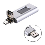 easyflash RQW-01B 3 in 1 USB 2.0 & 8 Pin & Micro USB 128GB Flash Drive(Silver) Eurekaonline