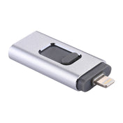 easyflash RQW-01B 3 in 1 USB 2.0 & 8 Pin & Micro USB 128GB Flash Drive(Silver) Eurekaonline