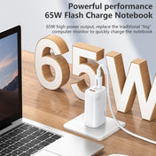 _Gift_REMAX RP-U55 Territory Series 65W USB+Dual USB-C / Type-C Interface Fast Charger, Specification:UK Plug(White) - Eurekaonline