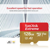 _Gift_SanDisk U3 High-Speed Micro SD Card TF Card Memory Card for GoPro Sports Camera, Drone, Monitoring 128GB(A2), Colour: Gold Card - Eurekaonline