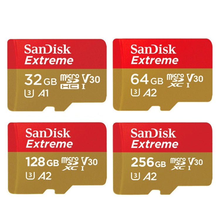 _Gift_SanDisk U3 High-Speed Micro SD Card TF Card Memory Card for GoPro Sports Camera, Drone, Monitoring 128GB(A2), Colour: Gold Card - Eurekaonline