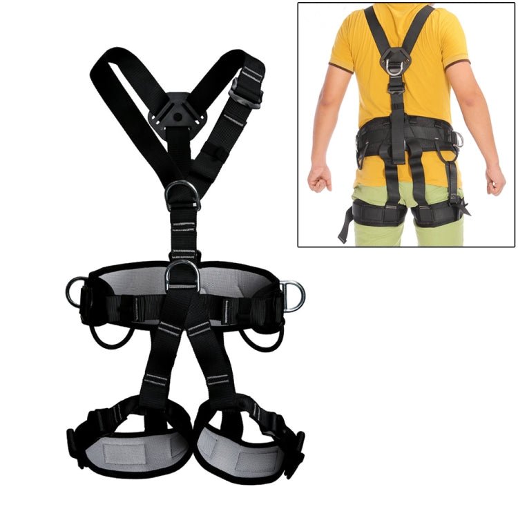 _Gift_XINDA XD-6503 Outdoor Rock Climbing Polyester High-strength Wire Downhill Whole Body Safety Belt - Eurekaonline