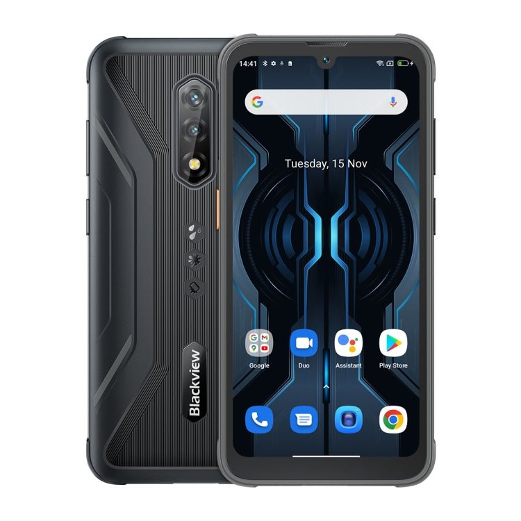 MIL-STD-810H, Face Unlock, 5180mAh Battery, 6.1 inch Android 12 MTK6765 Helio G35 Octa Core up to 2.3GHz, Network: 4G, NFC, OTG, Dual SIM(Black) - Eurekaonline