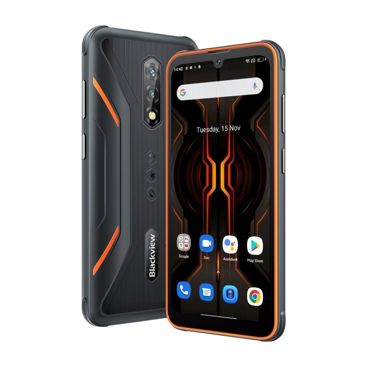 [HK Warehouse] Blackview BV5200 Pro Rugged Phone, 4GB+64GB, IP68/IP69K/MIL-STD-810H, Face Unlock, 5180mAh Battery, 6.1 inch Android 12 MTK6765 Helio G35 Octa Core up to 2.3GHz, Network: 4G, NFC, OTG, Dual SIM(Orange) - Eurekaonline