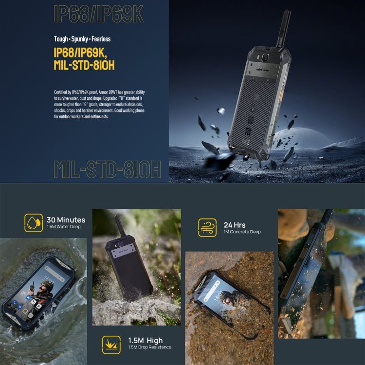 [HK Warehouse] Ulefone Armor 20WT Rugged Phone, Walkie Talkie Function, Dual 4G, 20GB+256GB - Eurekaonline