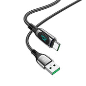 hoco S51 5A Type-C / USB-C Digital Display Charging Data Cable, Length: 1.2m(Black) Eurekaonline