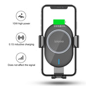 ipipoo WP-2 Qi Standard Wireless Charger Gravity Sensing Car Air Outlet Phone Holder, Suitable for 4.7 - 6.0 inch Smartphones Eurekaonline