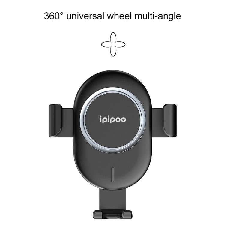 ipipoo WP-2 Qi Standard Wireless Charger Gravity Sensing Car Air Outlet Phone Holder, Suitable for 4.7 - 6.0 inch Smartphones Eurekaonline