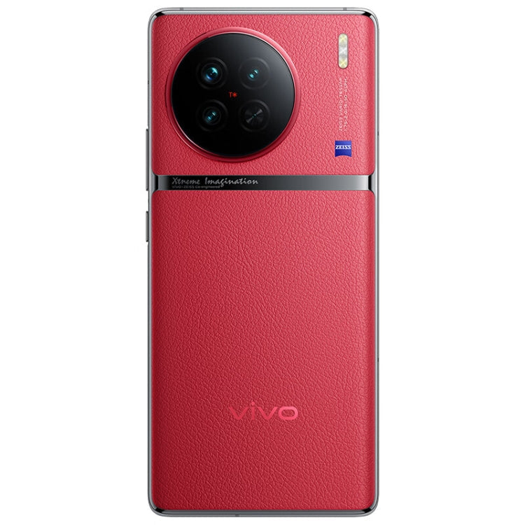 vivo X90 5G, 50MP Camera, 12GB+512GB, Triple Back Cameras, Screen Fingerprint Identification / Face ID, 4810mAh Battery, 6.78 inch Android 13.0 OriginOS 3 MediaTek Dimensity 9200 Octa Core up to 3.05GHz, NFC, OTG, Network: 5G, Support Google Play (Red) Eurekaonline