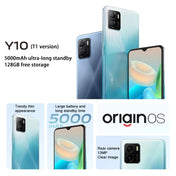 vivo Y10 / T1 4G, 4GB+128GB, Dual Back Cameras, Side Fingerprint Identification, 5000mAh Battery, 6.51 inch Android 11.0 OriginOS Ocean MediaTek Helio P70 Octa Core up to 2.1GHz, OTG, Network: 4G (Glacier Blue) Eurekaonline