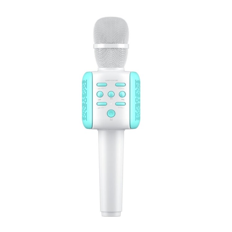 WK D23 3.5mm Interface Wireless Microphone Palm KTV Live K Song Bao Bluetooth Speaker Phone Microphone (Blue) - Eurekaonline